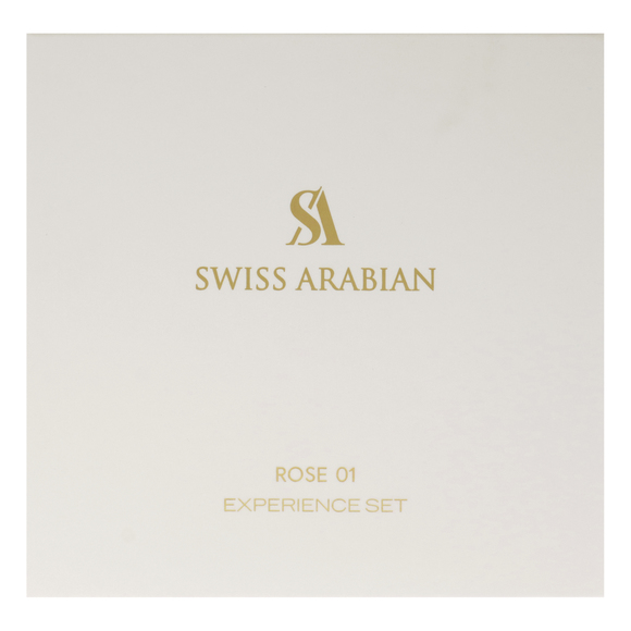 Rose 01 by Swiss Arabian 4 Pc Mini Gift Set 3 x 10ml Perfume Spray, 1 Metal Case - Picture 5 of 6